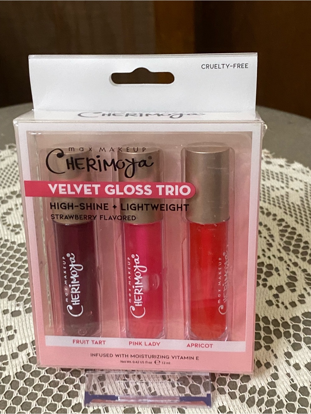 Velvet Gloss Trio - Pink / Red / Berry High-Shine Lip Gloss Set